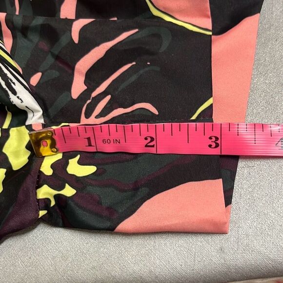 Tanya Taylor Nikiya Shorts Pink Black Floral Print Flared Leg Side Zip Sz 0 NWT - Picture 9 of 9